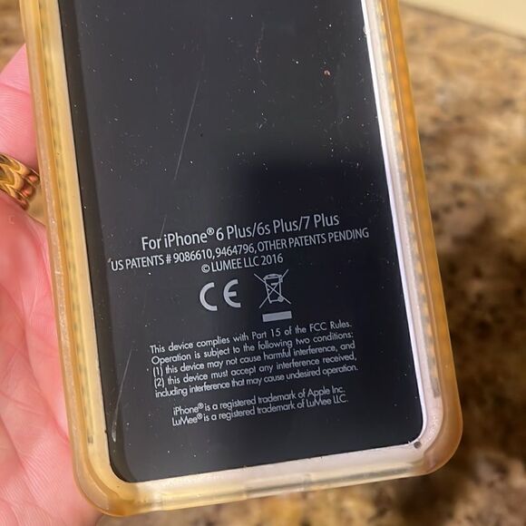 LuMee White Apple iPhone Case - For 6+/6s+/7+ - Lighted Phone Case - Picture 3 of 4